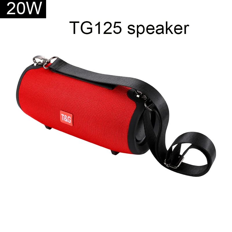 TG125 RED Действительно 40 Вт Bluetooth динамик Портативная колонка музыкальный плеер звуковая система бум коробка с fm-радио Aux TF сабву - Цвет: TG125 RED