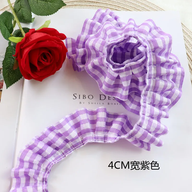 Low Price Multi-purpose Lattice Ribbon Pleated Lace Clothes Skirt Hat Ring With Decorative Bow To Make Toys Clothing Accessories | Дом и сад