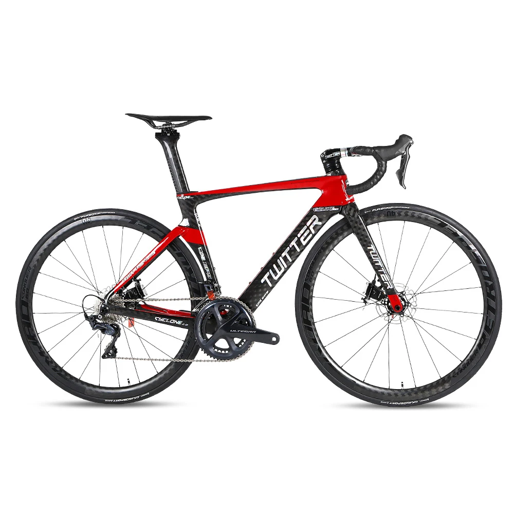 Полноуглеродный дорожный велосипед 22 скорости дисковый тормоз карбоновая рама