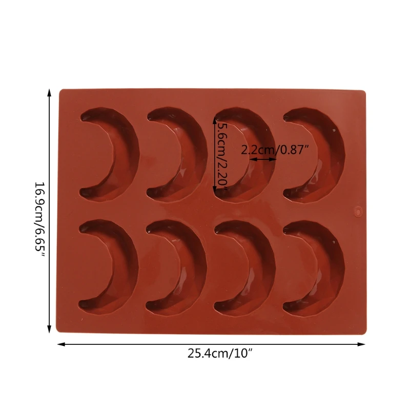 

Faceted Moon Pendant Silicone Crescent Moon Mold Chocolate Wax Diamond Moon Mold Moon Pendant Resin Casting Molds Tools