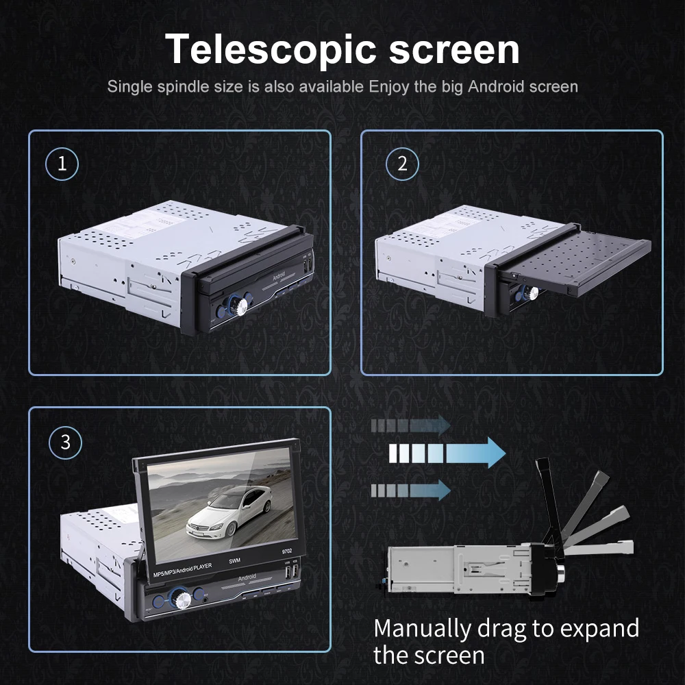 AMPrime 1 Din Android автомобильное радио 7 &quotавтомобильный мультимедийный плеер