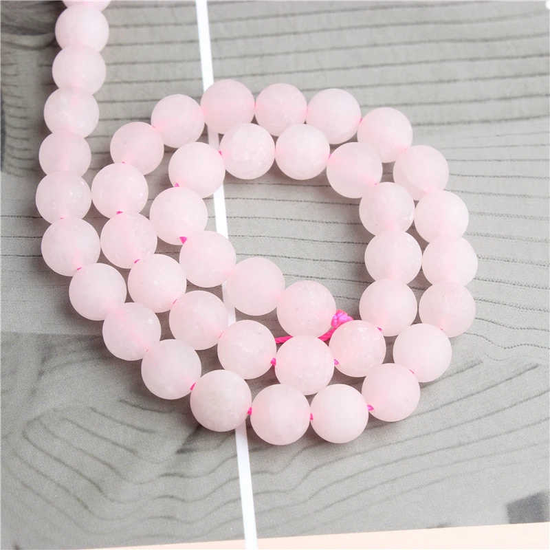 

Linxiang fashion Jewellery frosted powder crystal loose beads suitable for DIY bracelet necklace accessories making Amulet
