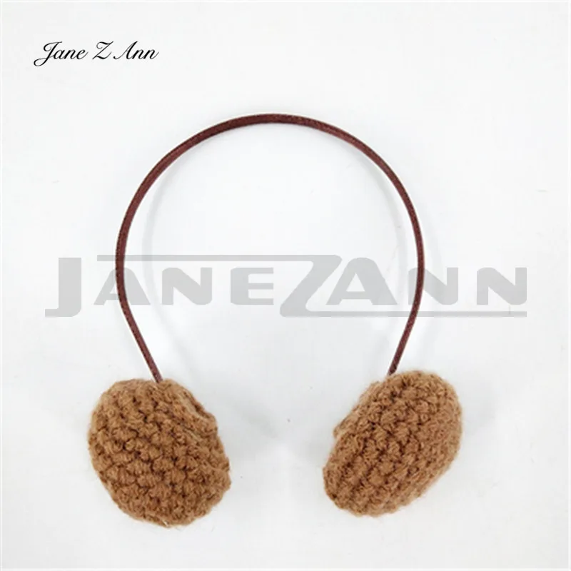 khaki earphone Jane Z Ann мини-ноутбук маленькая Компьютерная гарнитура Новорожденный ребенок креативный реквизит для фотосессии аксессуары для студийной съемки - Цвет: khaki earphone