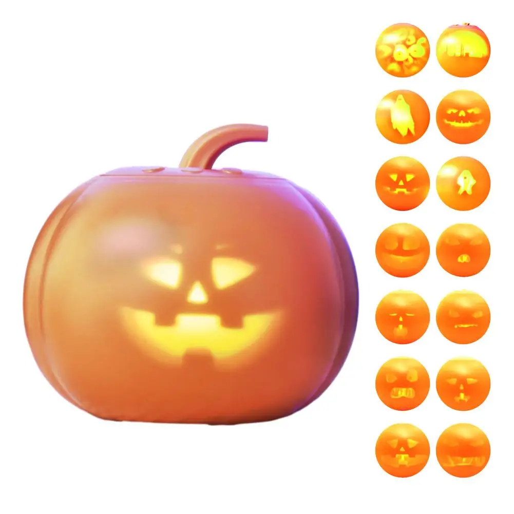 

Светодиодная вспышка для разговора, анимированный фонарь в виде тыквы, украшение для вечерние НКИ на Хэллоуин, страшная проекционная лампа,...