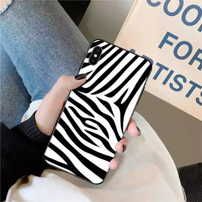 

Zebra print clip art Phone Case for iPhone 11 12 pro XS MAX 8 7 6 6S Plus X 5S SE 2020 XR mini