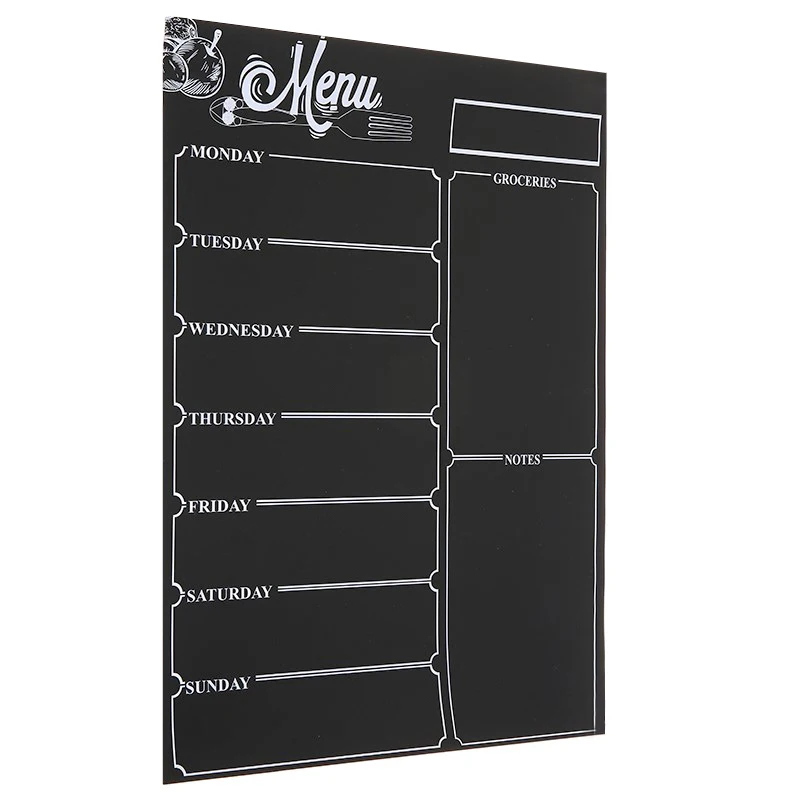 Черная еженедельная доска для меню магнитная планер халата магнит на