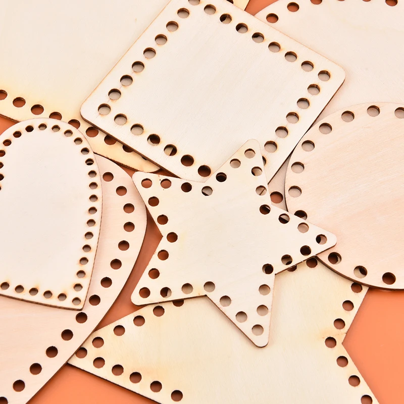 Натуральная деревянная корзина для вязания крючком основа рукоделия рукоделие |