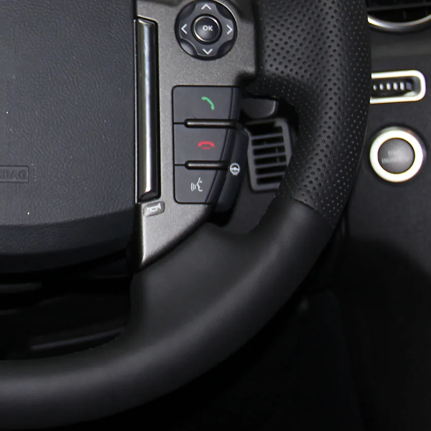 Натуральная кожа LQTENLEO для Land Rover Discovery 4 Чехол рулевого колеса автомобиля-2010 Range Sport