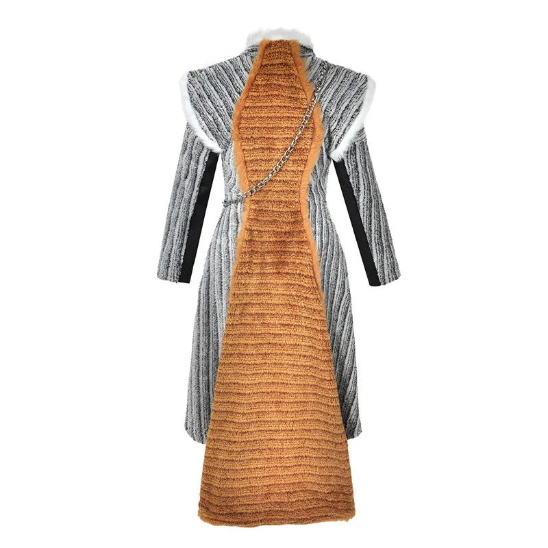 Game of Thrones Daenerys Targaryen Cosplay Costume Season 7 Dragonstone Winter Outfit GOT Halloween Dany Snow Dress | Тематическая