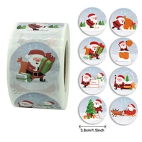500 pcs christmas santa claus stickers size 1 5 inch new year party gifts decoration