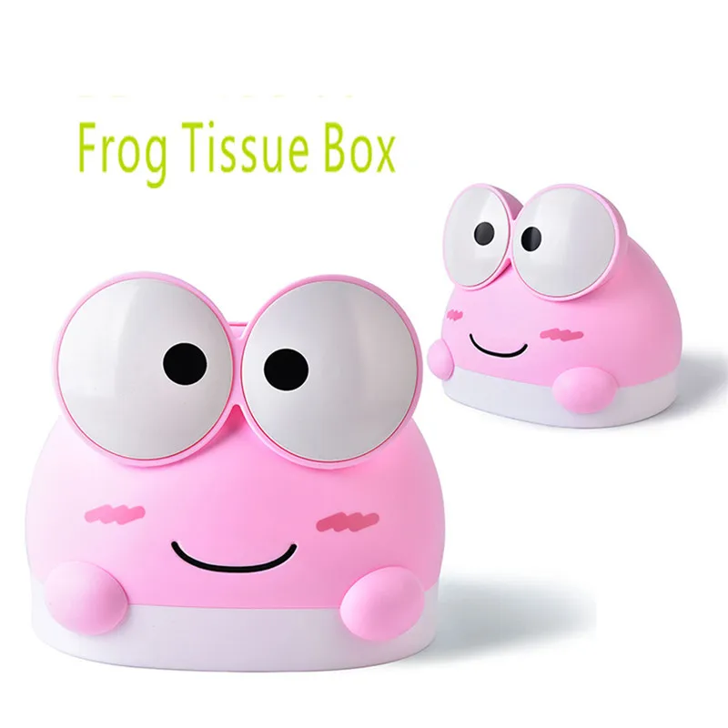 Пластиковый милый маленький зеленый желтый розовый Лягушка Коробка для