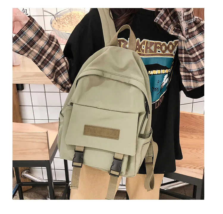 SHYAA Backpack Women Backpack Fashion Women Shoulder Bag Solid Color School Bag for Teenage Girl Children Backpacks Travel Bag