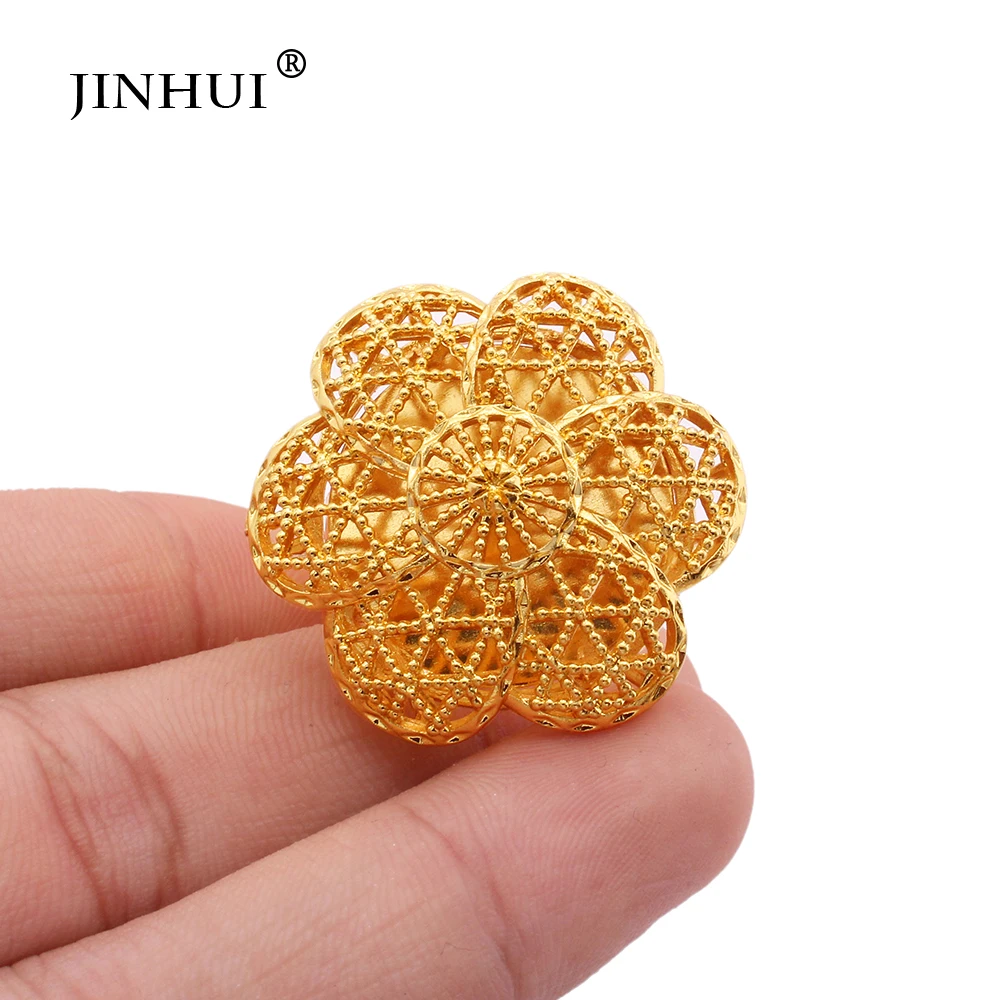 Африканское модное кольцо с покрытием 24 каратным золотом свадебные Регулируемые