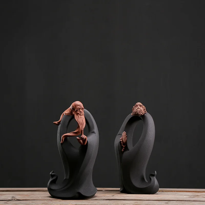 

Figure ceramic statue decoration ancient Chinese thinker Laozi statue Dharma decoration Zen home living room study decoration