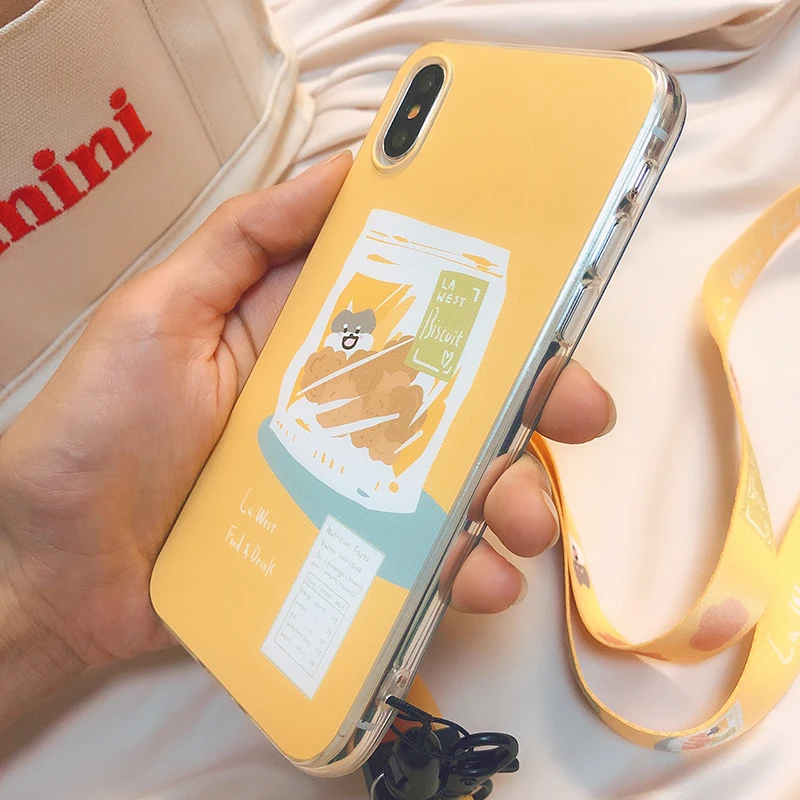 

Yummy Food Series illustrated soft case for iPhone 11 promax XS XR 7P8P cute mobile shell for girl and couples
