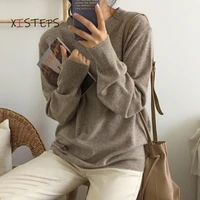 women basic stretch sweaters green pink black knitting bottoming shirts o neck long sleeve female pullovers 2021 ladies jumpers