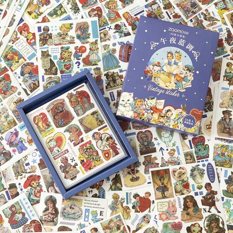 

50Pcs Fairy Tale Town Series Cartoon Character Decorative Stickers Scrapbooking Diy Label Diary Stationery Album Journal Planner