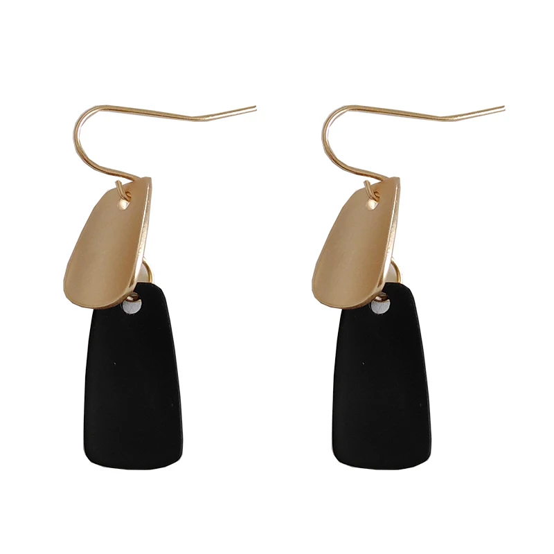 

Trendy Jewelry Dangle Earrings Golden Plating With Green Orange Black Coating Drop Earrings Fashion Jewelry Party Wedding Gifts