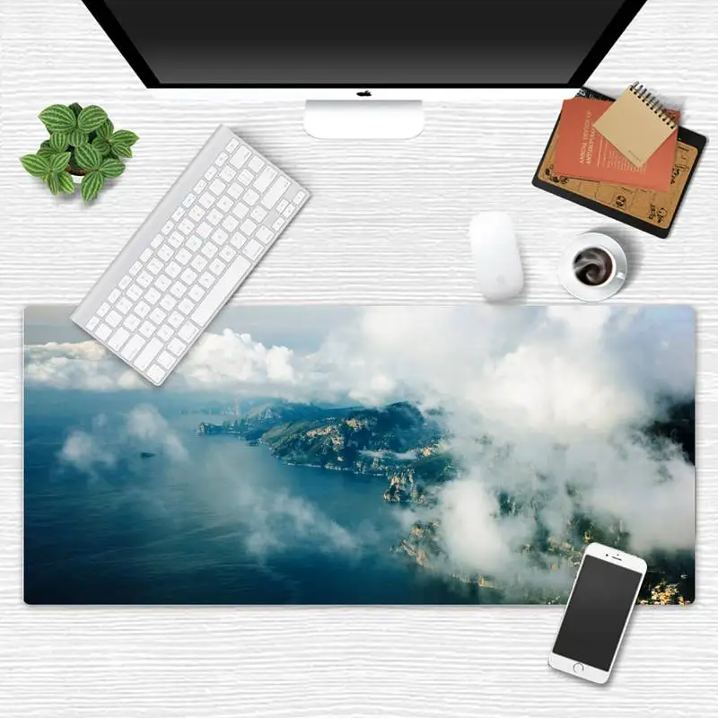 

Beach sea mountain scenery Laptop Gaming Mice Mousepad Desk Table Protect Game Office Work Mouse Mat pad X XL XXL