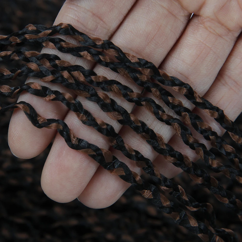 Женские плетеные волосы смешанных цветов 24 дюйма Синтетические микро бокс