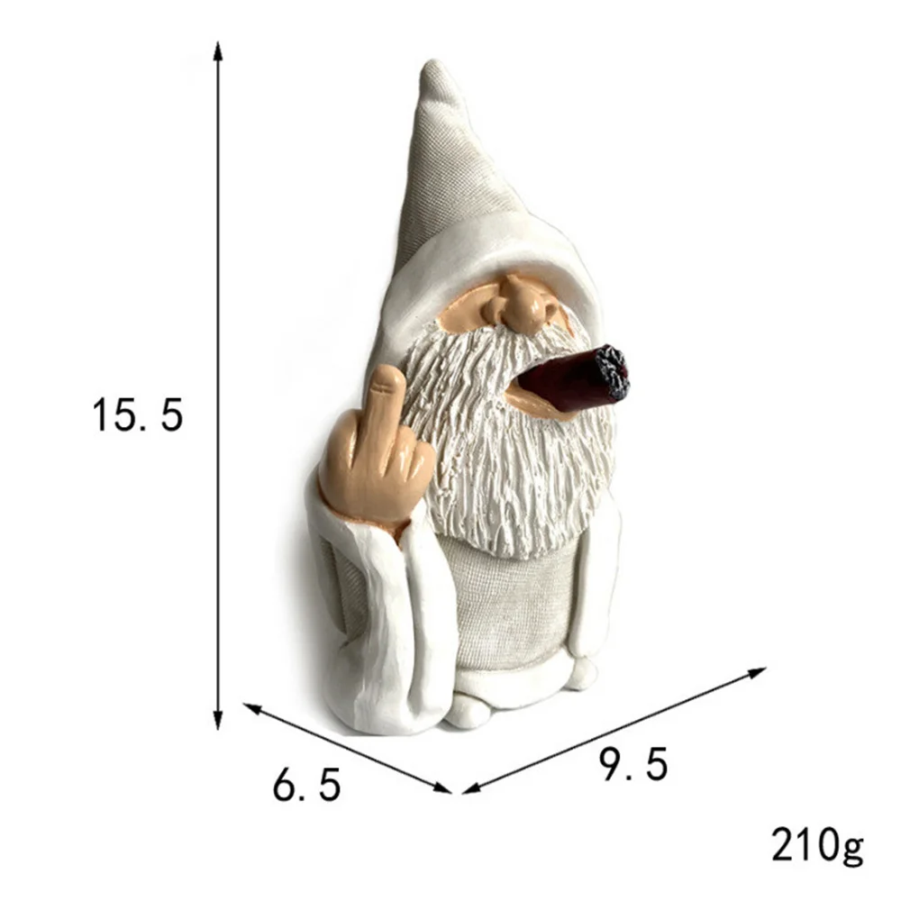 

Funny Smoking Dwarf Garden Sculpture Ornaments Scornful Wizard Gnome Statue Indoor Outdoor Figurine For Home Yard Garden Decor