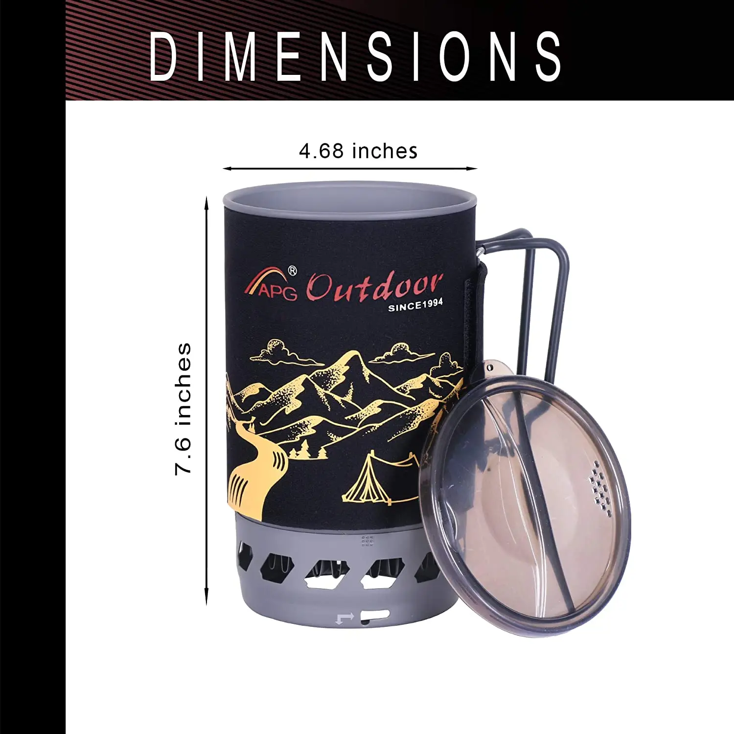 Уличная газовая система APG компактного размера 1400 мл для кемпинга плита пожарная