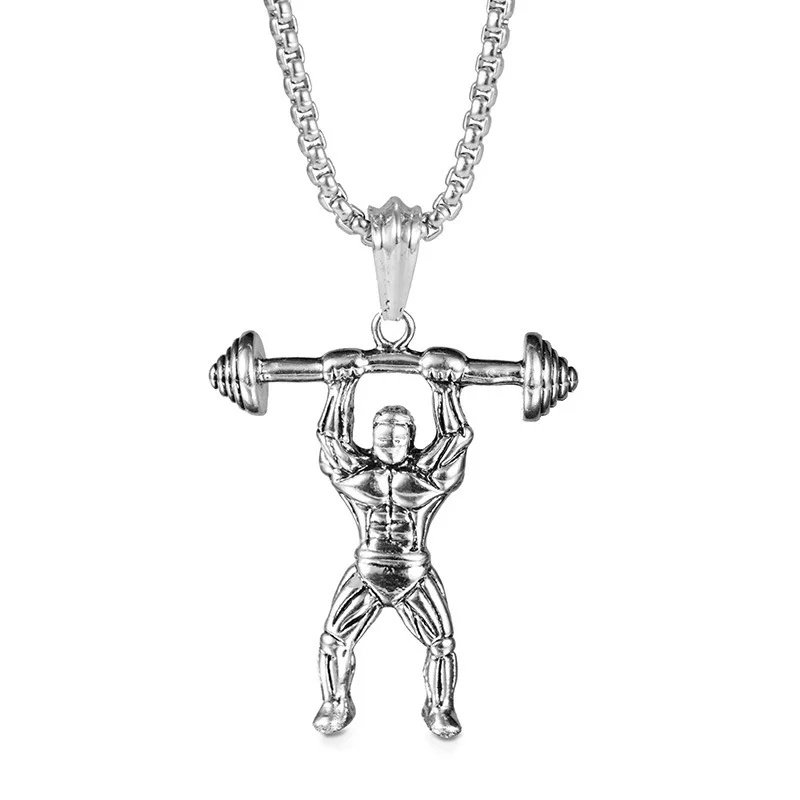 Мужская подвеска в форме штанги Kolye Moana Прочная из стали 2019 | Украшения и