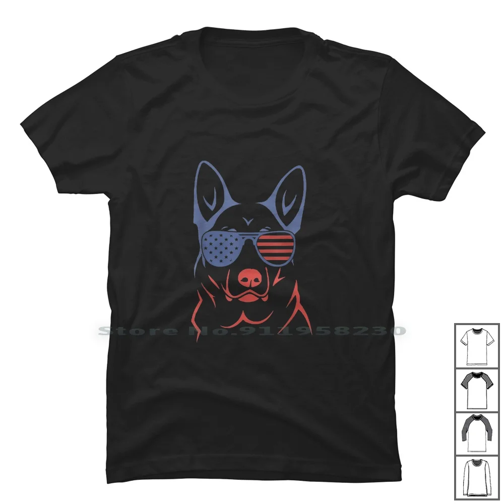 

German Shepherd Patriotic American Flag Dog T Shirt 100% Cotton German Shepherd American Shepherd Patriot German Trio Riot Eric