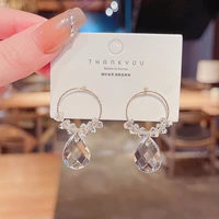 new fashion round dangle drop korean earrings for women geometric round heart gold earring wedding 2020 kolczyki jewelry