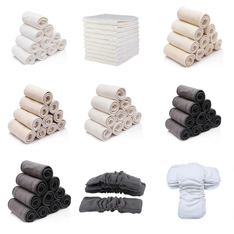 

10pcs Baby Nappies Bamboo Charcoal Inserts Changing Liners Charcoal Insert For Baby Wholesale Reusable Cloth Diaper