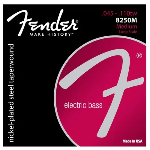 Fender 8250's никелированные Струны для бас-гитары, средние, 4/5 струны