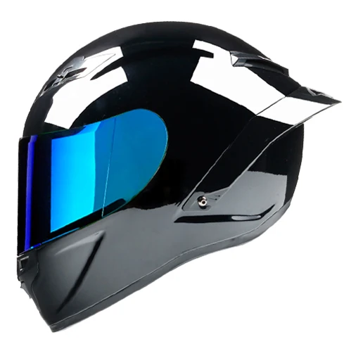 5.Blue Гоночный мотоциклетный шлем Full Face, casco de motoal, moto cross, внедорожный шлем, DOT CERTIFIED, шлем capacete - Цвет: 5.Blue