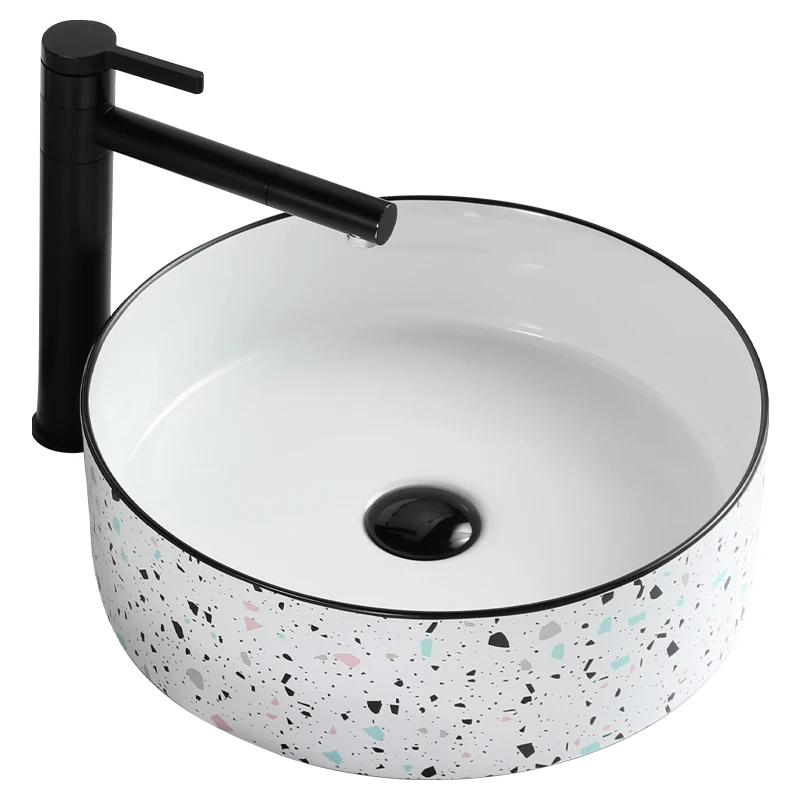 

Bathroom Ceramic Sinks Washing Hand Basin Toilet Sink with Drainer Wash Basin Countertop Sink Washbasin White Lavamanos