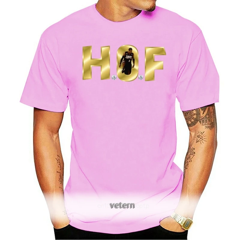

ALLEN IVERSON HALL OF FAME T-SHIRT TEE BLACK THE ANSWER NEW