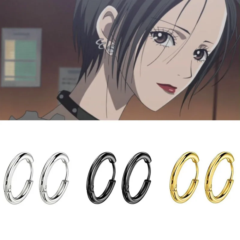 Серьги в виде бабушки Осаки из аниме маленькие круглые серьги-кольца для женщин и