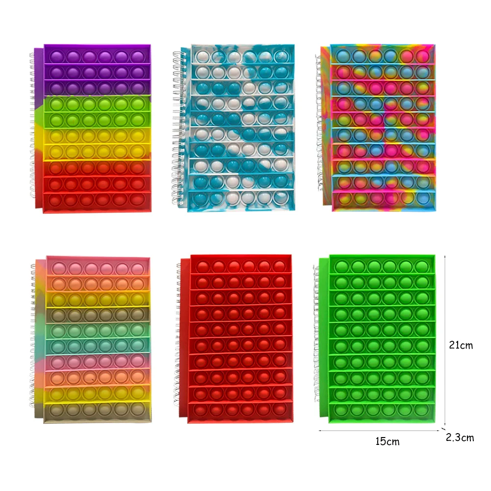 

Силиконовый чехол с пузырьками для пальцев, блокнот, товары для студентов, блокнот для снятия стресса для детей, сжимаемая сенсорная игрушк...