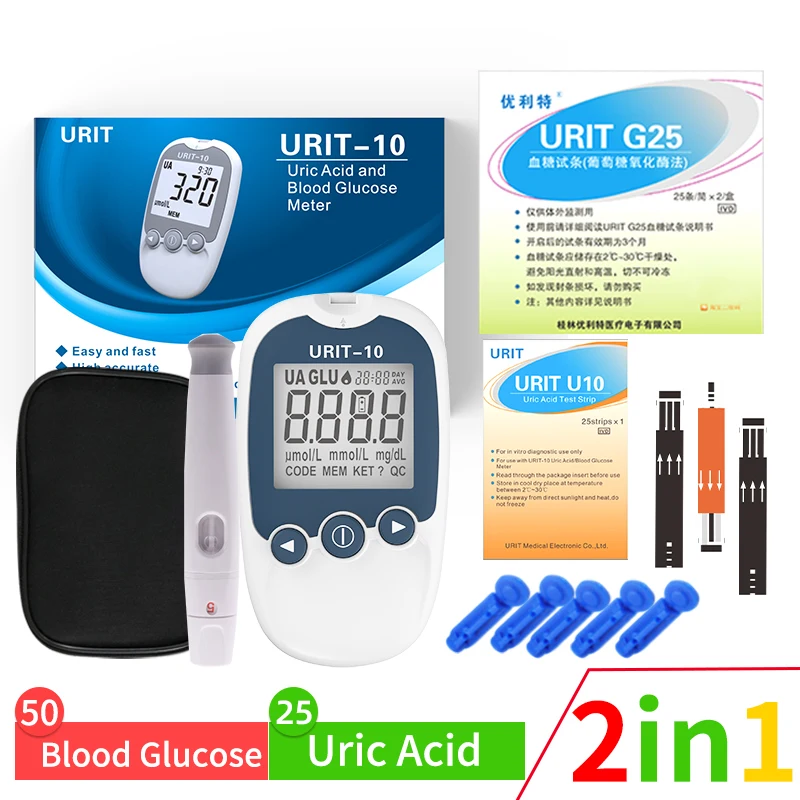 

U10 глюкометр 2 в 1 с монитором для измерения уровня сахара в крови