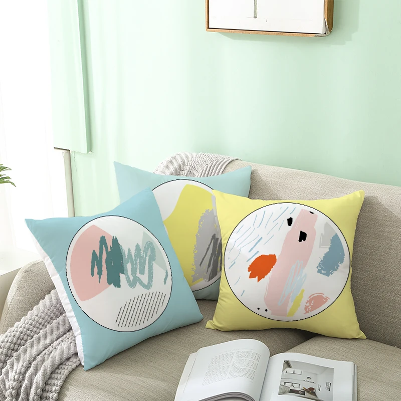 Декоративный чехол для диванной подушки puнапомните в скандинавском стиле с