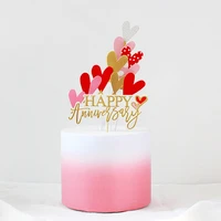 cake toppers i anniversary love day cake flags couple kids girls happy birthday wedding bride party baking diy decor plug in