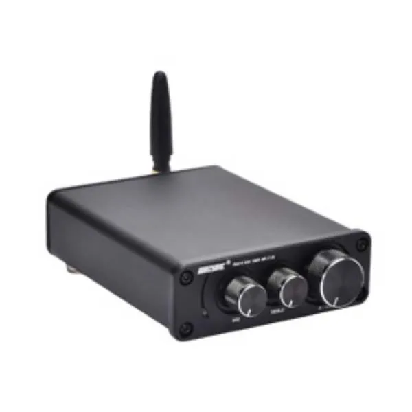 black no adapter 50 Вт* 2 Bluetooth 5,0 TPA3116D2 HiFi усилитель мощности готовая плата в чехол домашний аудио TPA3116 усилитель с высокими басами I4-005-6-7 - Цвет: black no adapter
