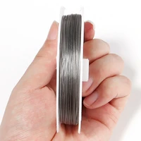 1 rolllots 0 30 450 50 6mm resistant strong line stainless steel wire tiger tail beading wire for jewelry making finding