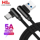 Кабель usb Type-C, 5 А, для быстрой зарядки Huawei Mate 40, 30, 20, 10 Pro, 5G л, для Mi, xiaomi, redmi Note, 8Pro