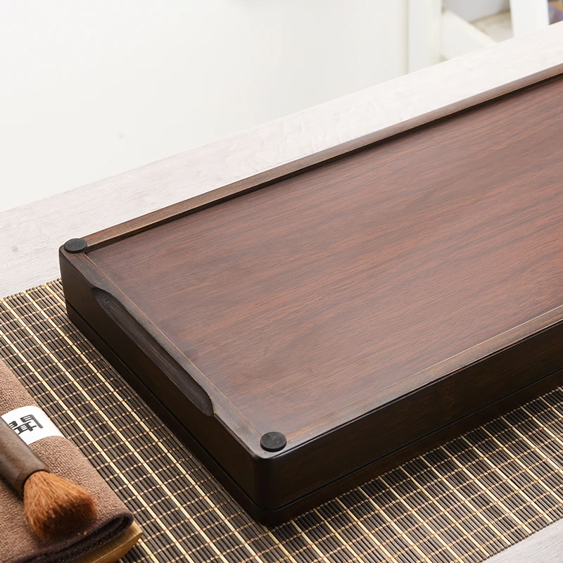 Бамбуковый чайный поднос King Tea Mall с резервуаром для воды 2 вариации китайского