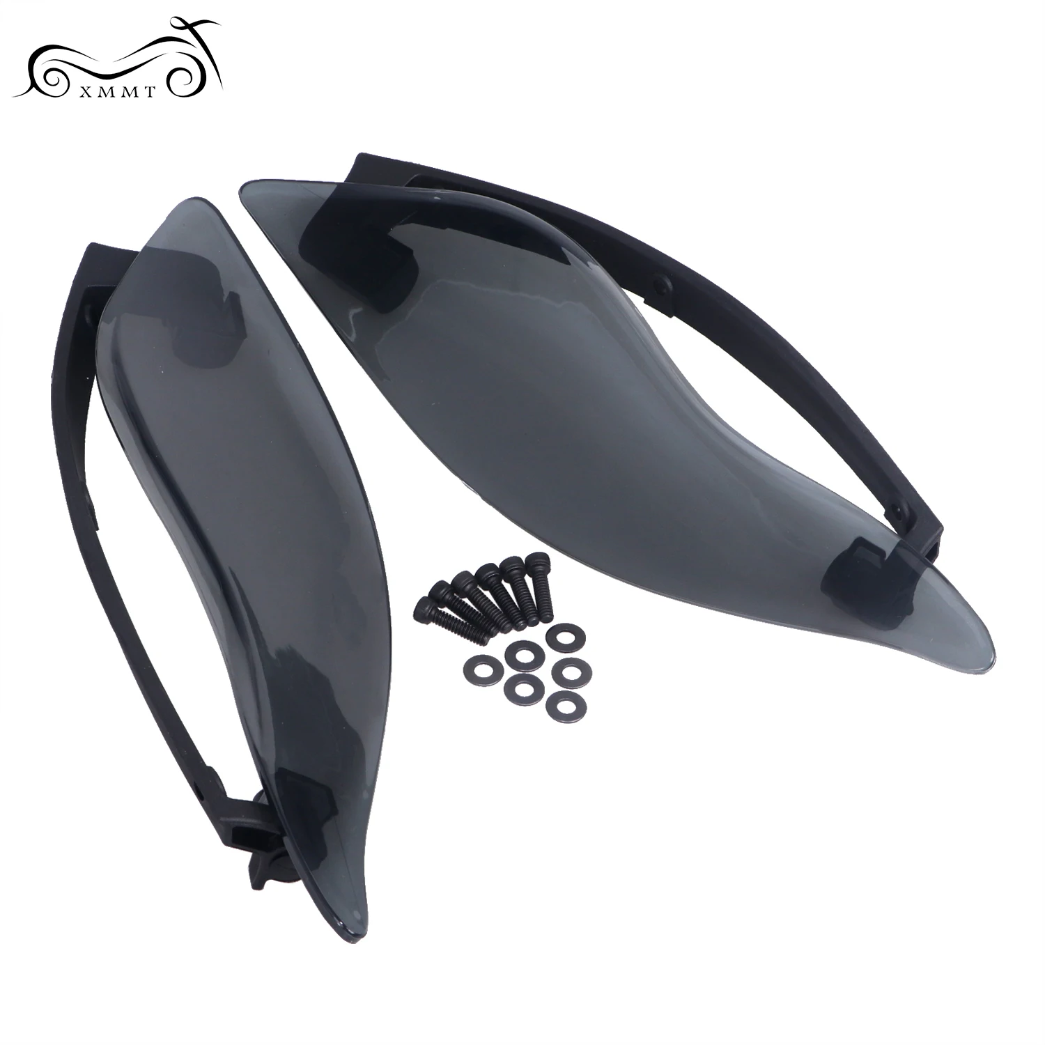 Регулируемое ветровое стекло боковое крыло дефлектор воздуха черный дым для Harley