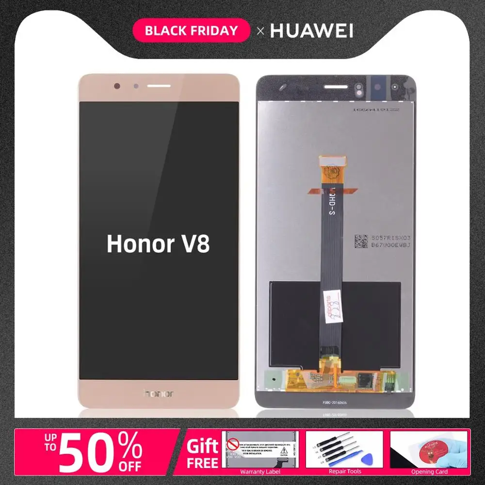Для huawei Honor V8 ЖК-дисплей Дисплей кодирующий преобразователь сенсорного экрана в сборе KNT-AL20 KNT-UL10 KNT-AL10 KNT-TL00 KNT-TL10 Замена