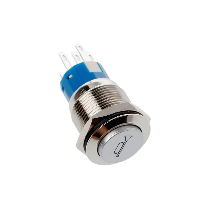 Светодиодный мгновенный звуковой сигнал 19 мм металлическая кнопка