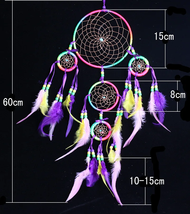 Креативная красочная пятикольцевая Подвеска для дома в виде снов индийский