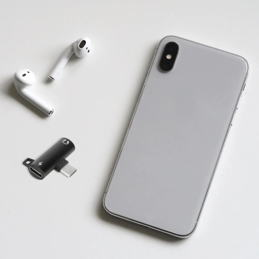 

2-in-1 Adapter Type-c Charging Adapter To 3.5mm Aux Headset Adapter Compatible for Huawei Phone (Black)