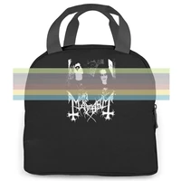 mayhem dead morbid norwegian black metal euronymous hellhammer watain style hip hop women men portable insulated lunch bag