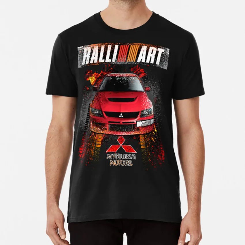 Ralliart Evo Ix дизайнерская футболка Lancer Mitsubishi Evolution Car Evoix Racecar Japan Jdm|Мужские футболки| |